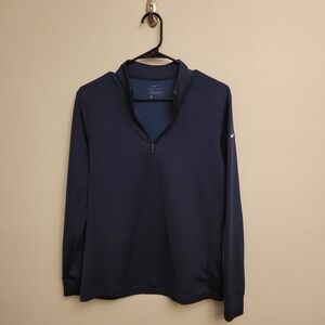 VGUC Nike Women’s Navy Victory Dri Fit 1/2 Zip Golf Top, Size Med